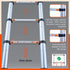 Bathla 14.5ft Aluminium Telescopic Ladder | 2-Year Manufacturer Warranty | Portable & Compact | Made in India (15 Step - 4.4 mtr)